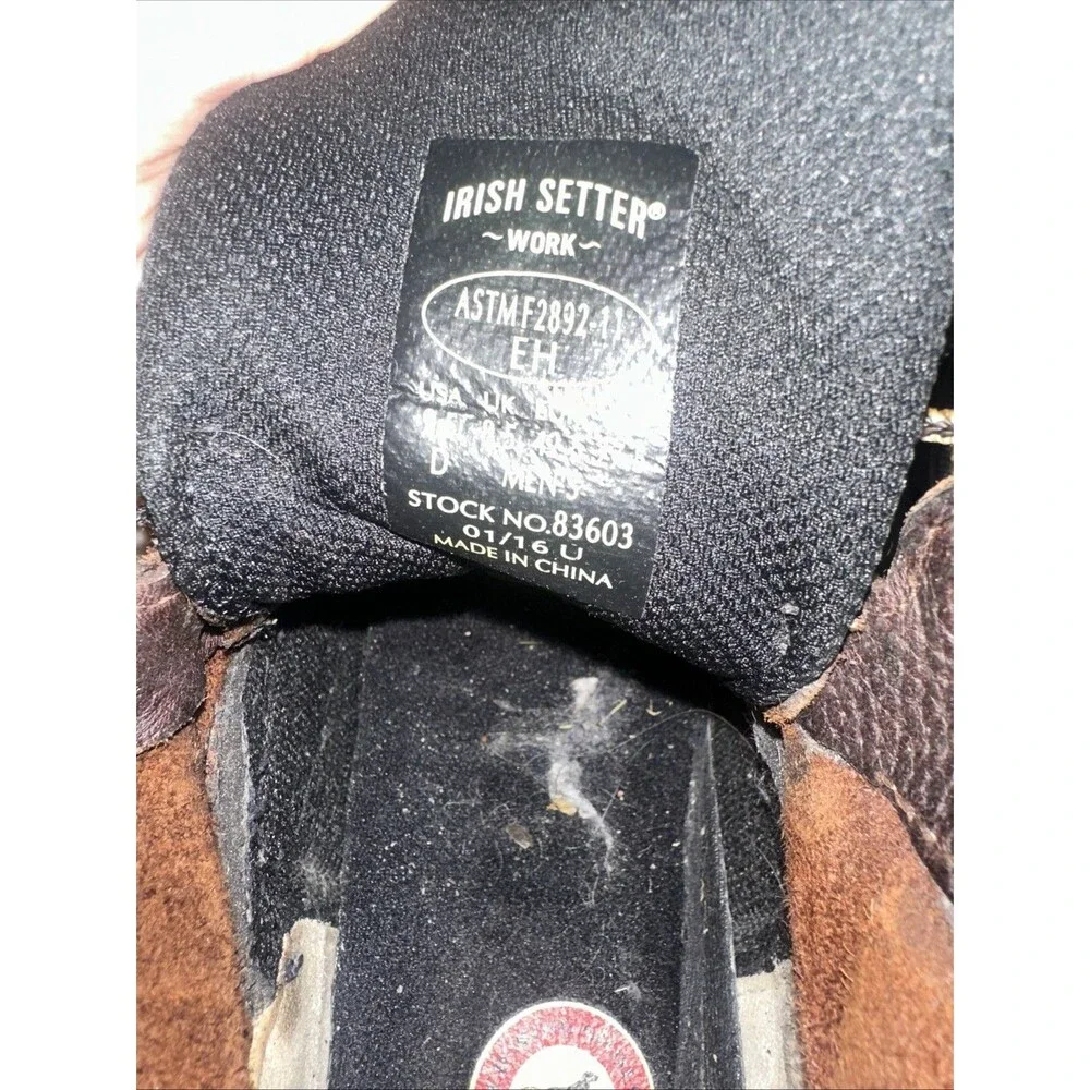 Red Wing Irish Setter Work Boots 83603 Oil And Slip Resistant Mens 9.5 D B15